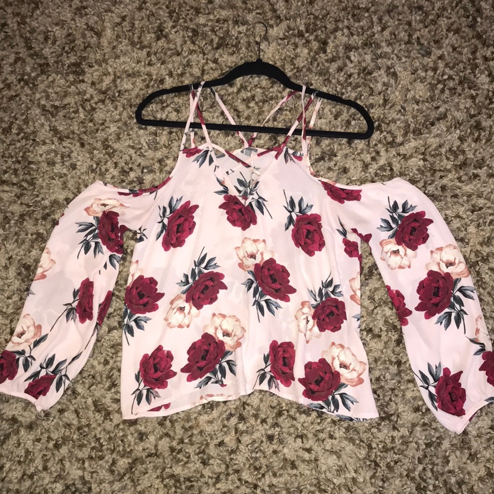 Floral off the shoulder top